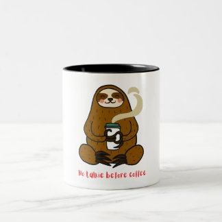 Sem falar antes da caneca do café