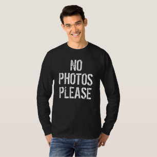 Sem fotos, por favor, camiseta masculina