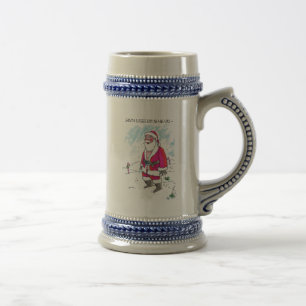 Sem Ho-Ho-Ho w texto caneca de cerveja à esquerda