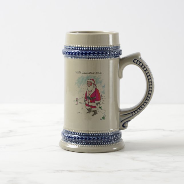Sem Ho-Ho-Ho w texto caneca de cerveja à esquerda (Direita)