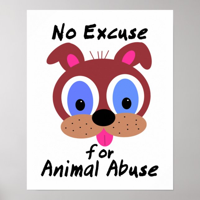 Sem licença para Poster de abuso animal (Frente)