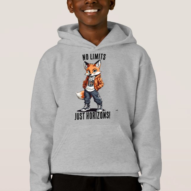Sem Limites, Raposa Crianças Pullover Hoodie (Frente)