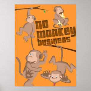 Sem negócios com macacos   Crianças Poster