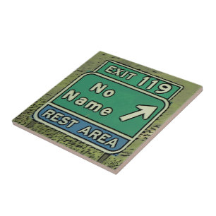 Sem Nome azulejo de placa de estrada artística de 