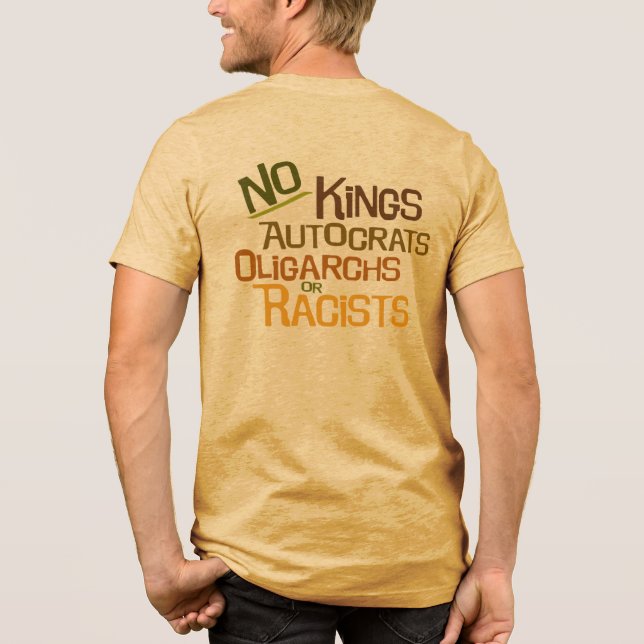 Sem Reis — Tee Do Pescoço-Da-Tripulação Masculina (Verso)