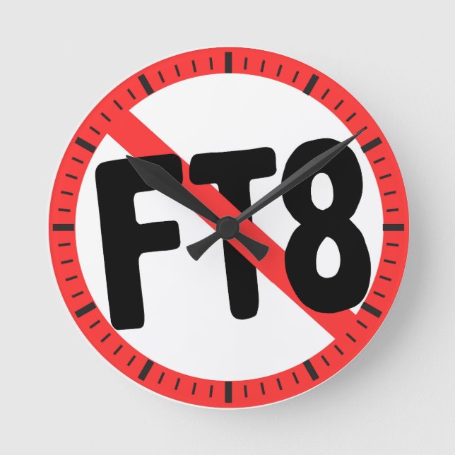 Sem Relógio de Parede FT8 (Frente)