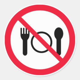 Sem sinal de círculo vermelho comendo | Adesivos r