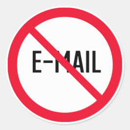 Sem Sinal de Círculo Vermelho de Email | Adesivos 