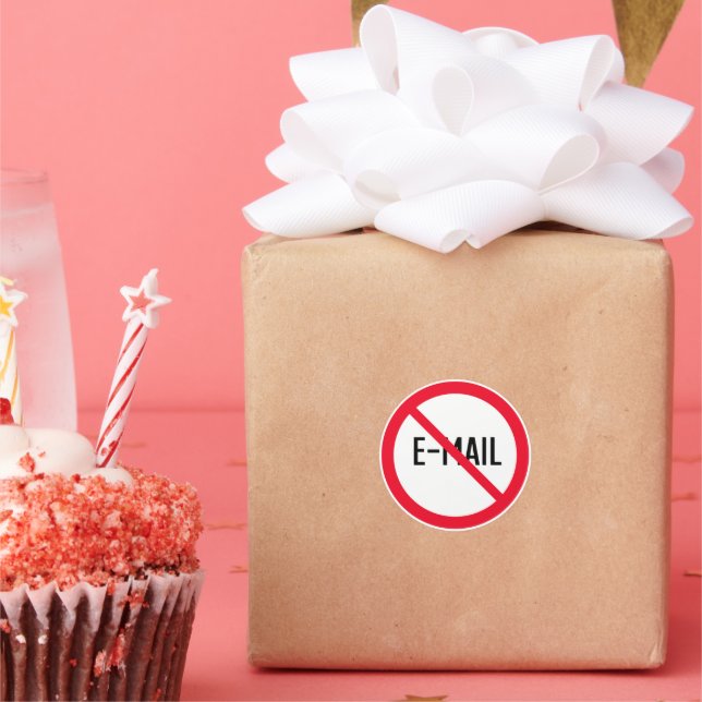 Sem Sinal de Círculo Vermelho de Email | Adesivos  (Festa)