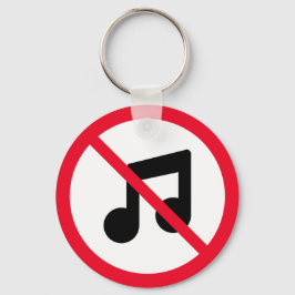 Sem Sinal de Música Proibido | Chaveiro de círculo