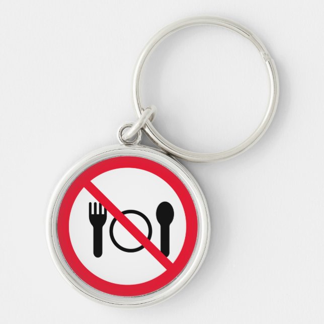 Sem sinal de vetor de alimentação | Chaveiro Premi (Frente)