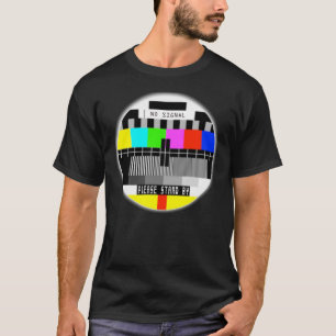 Sem sinal Tela Velho da TV Camisas Engraçadas - po