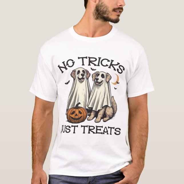 Sem Truques Só Guloseimas Camisa de Cachorro no Ha (Frente)