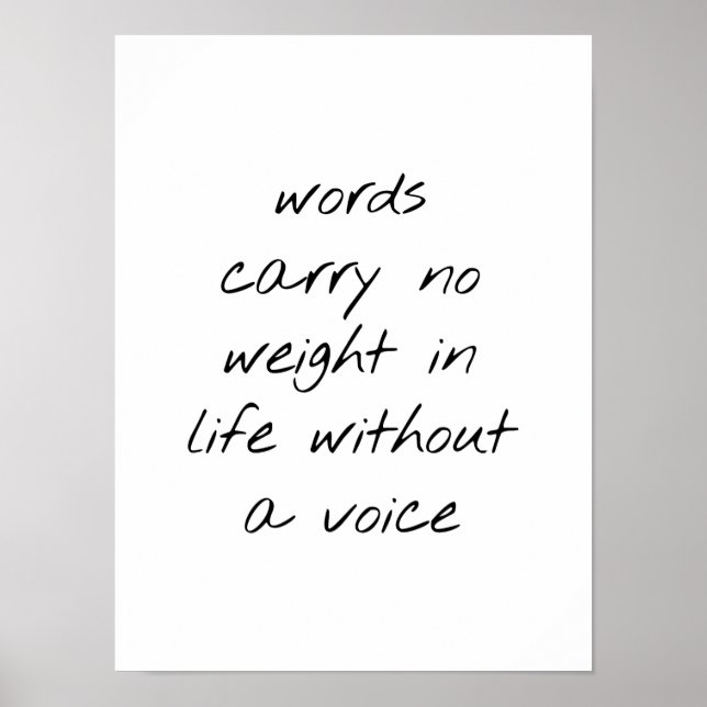 Sem Um Poster De Voz (Frente)