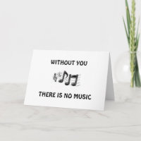 SEM VOCÊ NENHUMA MÚSICA NA MINHA VIDA CARTÃO DE AN