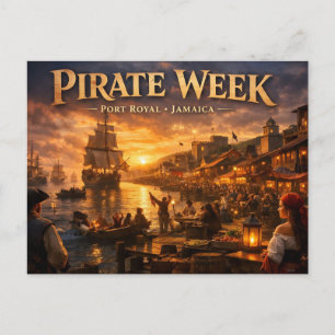 Semana de piratas da Jamaica cartão postal port ro