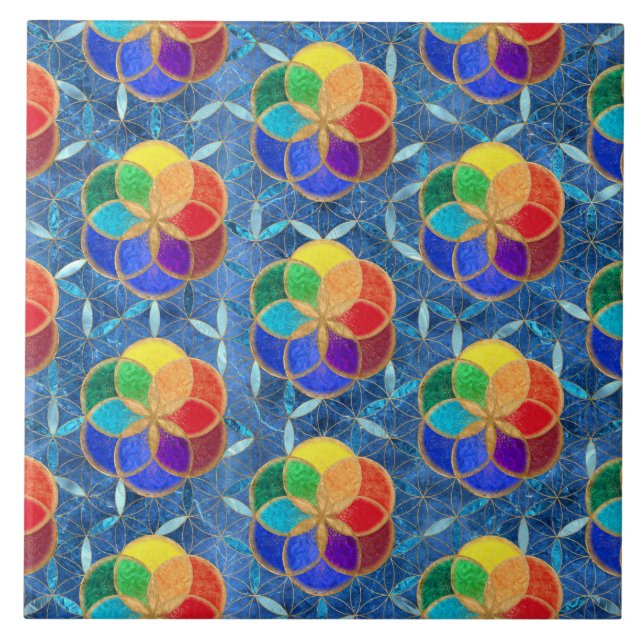 Sementes da vida na Flor do Padrão de Vida (Frente)