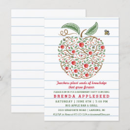 Sementes do Cartão de Reforma Apple do Professor d