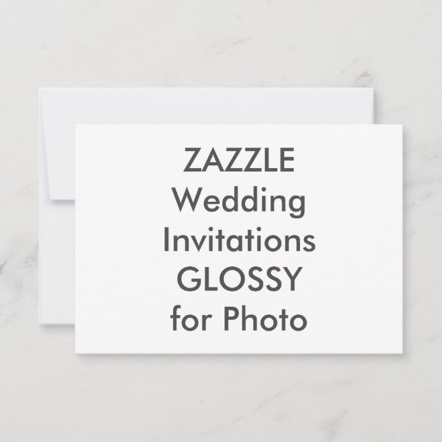 SEMI-GLOSS Convites para Casamento de 5" x 3,5" (Frente)