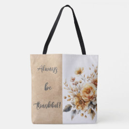 Sempre Agradeça Bolsa Tote de Outono
