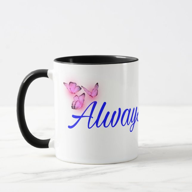 Sempre – Caneca Minimalista Romântica (Esquerda)