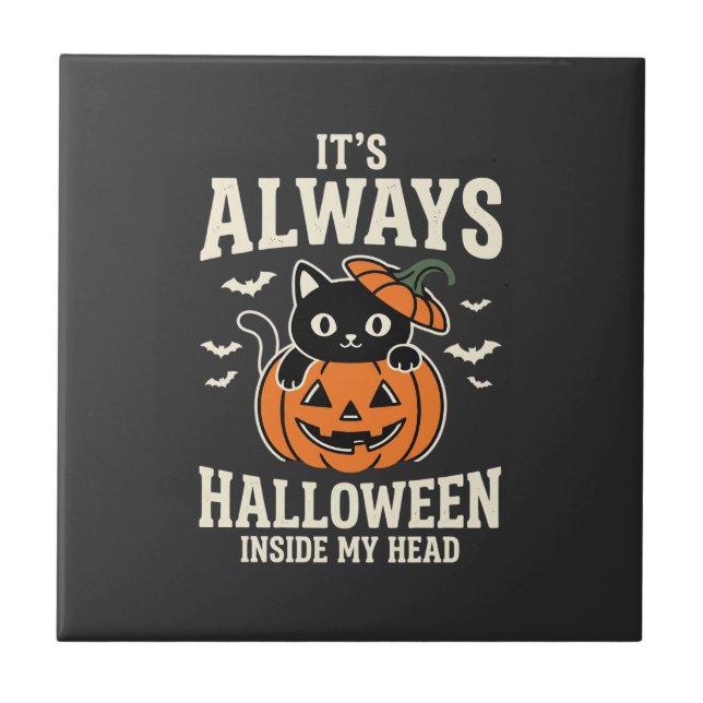 Sempre design de abóbora de gato preto de Hallowee (Frente)