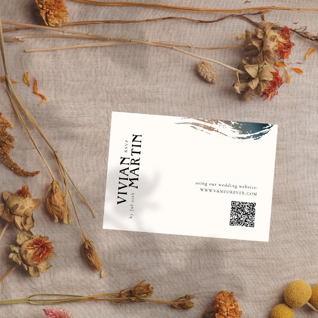 Sempre e para cartões RSVP de código QR de Casamen (Criador carregado)