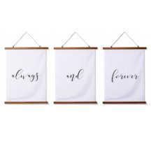 Sempre e para sempre elegante acima da cama