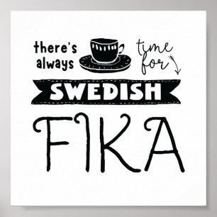 Sempre Hora do Poster de Fika Sueco