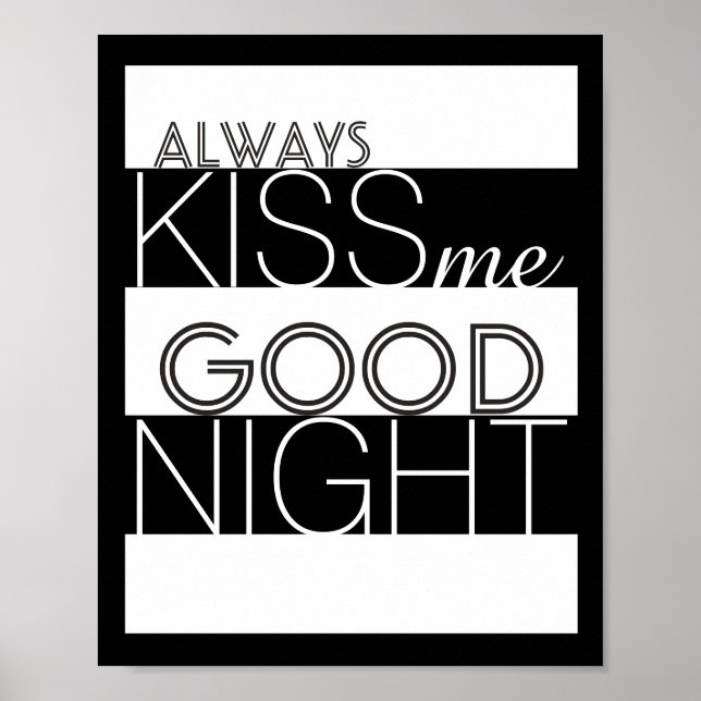 sempre me beije de boa noite, poster (Frente)