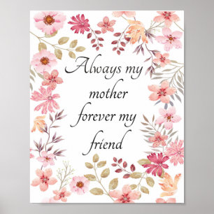 Sempre Minha Mãe Para Sempre Meu Amigo Impressão