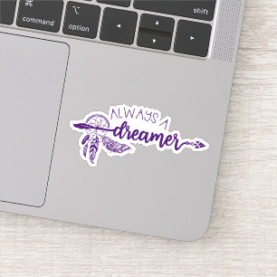Sempre um adesivo do Dreamer Feather BOHO Die Cut