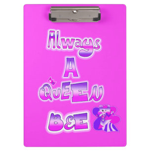 Sempre uma prancheta rosa quente de abelha rainha