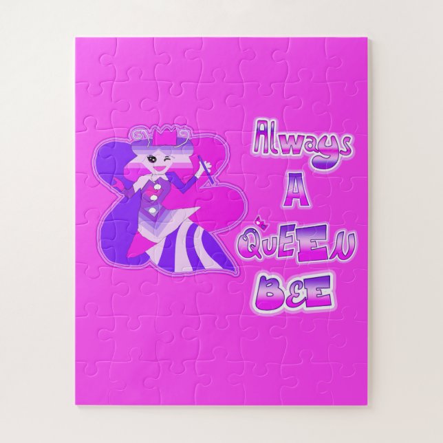 Sempre uma rainha abelha rosa quebra-cabeça (Vertical)