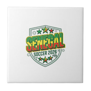 Senegal Futebol 2026 Futebol Negrito Tipografia Pa