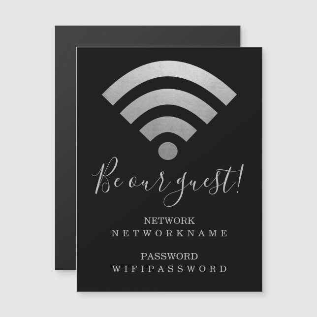 Senha Wifi e Rede Personalizada (Frente/Verso)