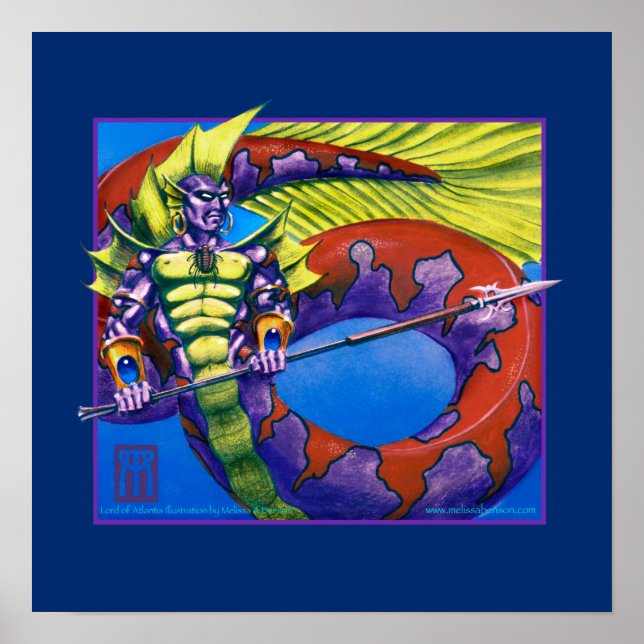Senhor de Atlantis na impressão azul (Frente)