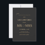 Senhor e Senhora Anúncio de Salve a Data<br><div class="desc">Um elegante e formal anúncio de "salve a data" em preto e dourado. (Vector criado por rawpixel.com - www.freepik.com). O cartão é fácil de personalizar com sua redação, fonte e cor da fonte. Não é exatamente o que você está procurando? Todos os nossos produtos podem ser personalizados para atender às...</div>