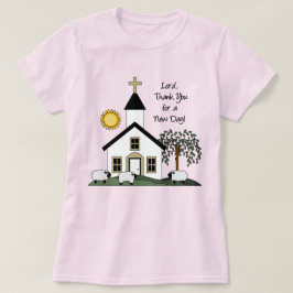 Senhor, obrigado por um novo dia de camiseta femin