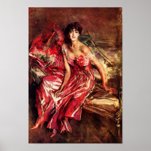 Senhora Boldini na Poster Vermelha