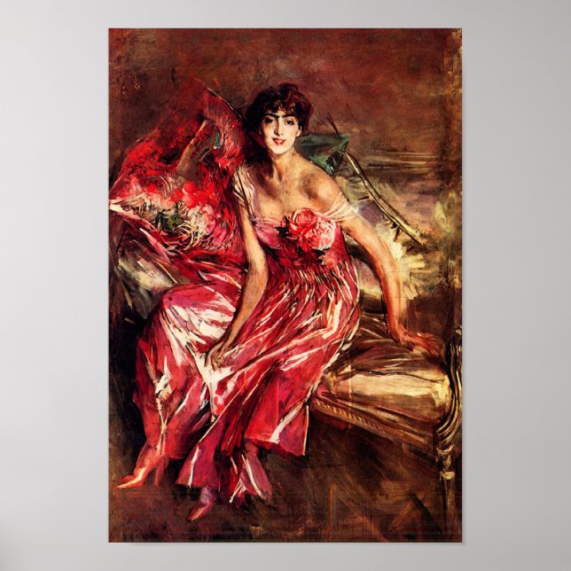 Senhora Boldini na Poster Vermelha (Frente)