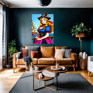 Senhora Celta Pirate AI Art Poster