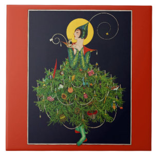 SENHORA COM NATAL PRESTA A FASHION DE BELEZA ART D