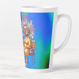 Senhora de vinho Quirky, mas primeira caneca latin