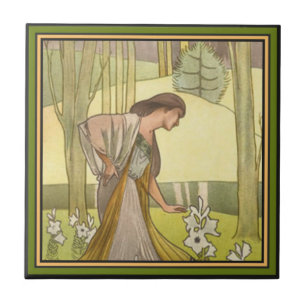 Senhora do ~ de Nouveau da arte e azulejo dos