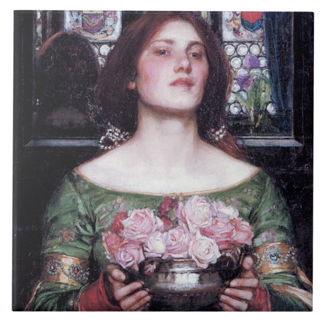 Senhora e Rosas, John William Waterhouse (Frente)