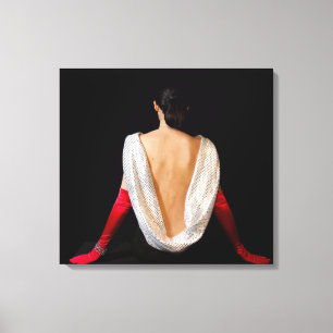 Senhora Elegante em Luvas Vermelhas - Canvas Envol