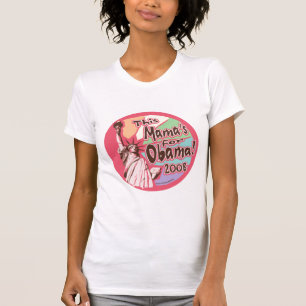 Senhora Liberdade Obama Mama Camisa