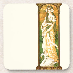 Senhora Lírio Floral Flor Porta copos de Nouveau