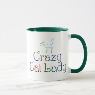 Senhora louca Caneca do gato